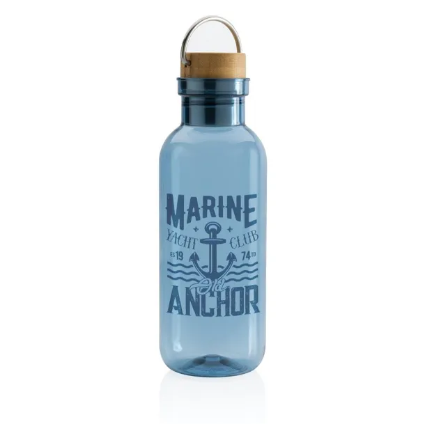  GRS RPET bottle with FSC bamboo lid and handle - XD Collection blue 