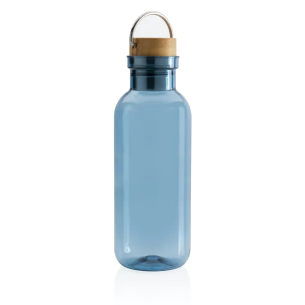  GRS RPET boca s poklopcem od FSC bambusa s ručkom, 680ml - XD Collection Plava
