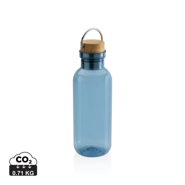  GRS RPET boca s poklopcem od FSC bambusa s ručkom, 680ml - XD Collection Plava