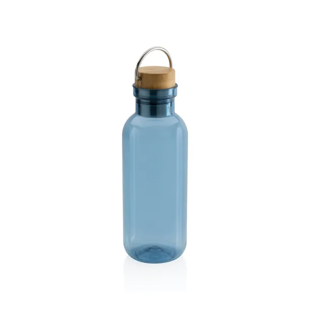  GRS RPET boca s poklopcem od FSC bambusa s ručkom, 680ml - XD Collection Plava