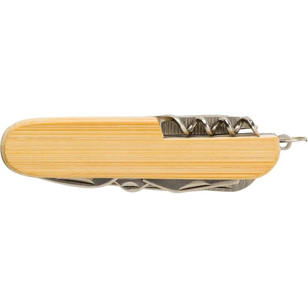  Multifunctional tool 9 el., pocket knife, keyring wood