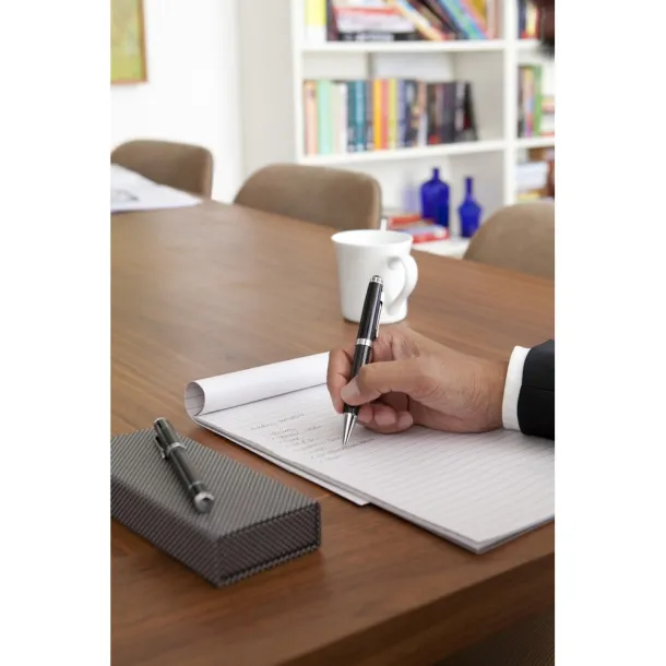  Writing set, ball pen and roller ball pen Crna