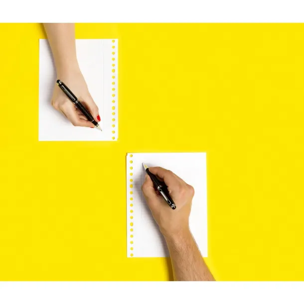  Writing set, ball pen and roller ball pen Crna