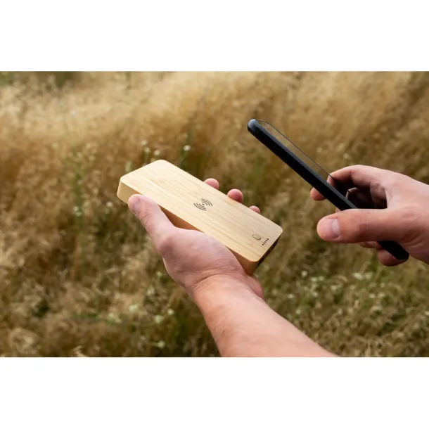 Benson B'RIGHT bambus prijenosna baterija s bežičnim punjačem - 15 W, 8 000 mAh wood