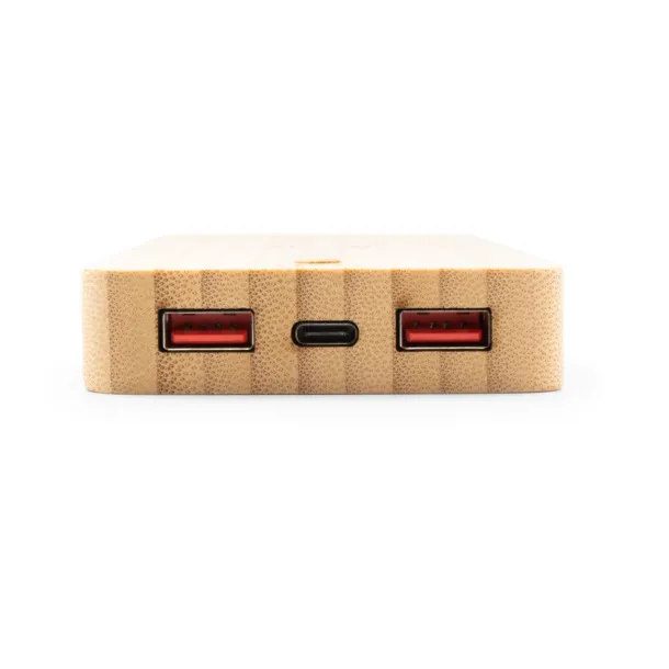 Benson Bamboo wireless power bank 8000 mAh B'RIGHT, wireless charger 15W wood