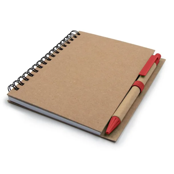  Notebook A6 with ball pen Crvena