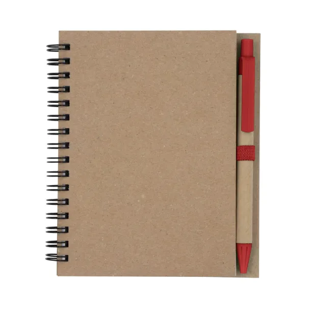  Notebook A6 with ball pen Crvena