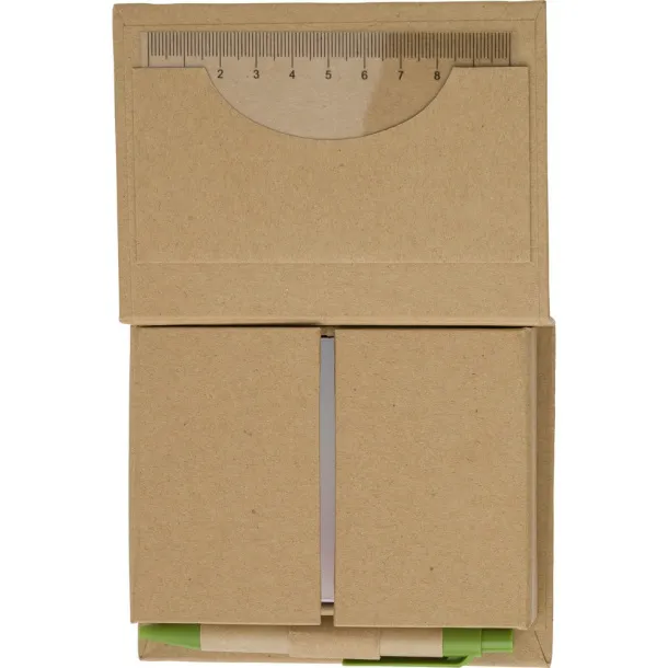  Memo holder, notebook, sticky notes, ball pen, ruler Neutral