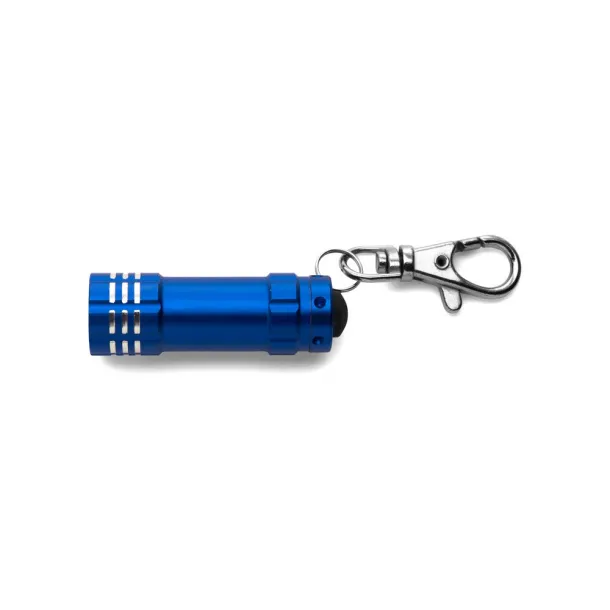  Keyring with carabiner, 3 LED light light blue