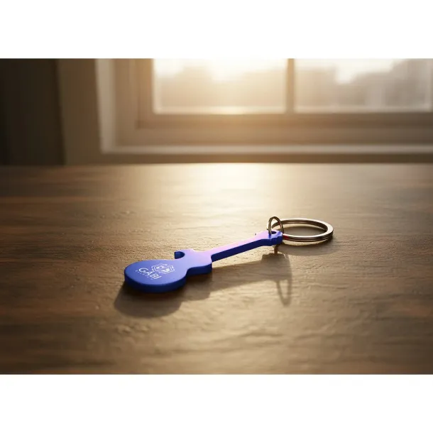  Keyring, bottle opener "electric guitar" navy blue