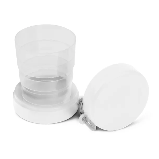  Sklopiva putna šalica s karabinerom 220 ml Bijela