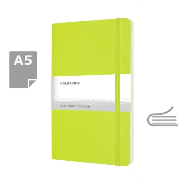  MOLESKINE notes, cca A5 Limeta