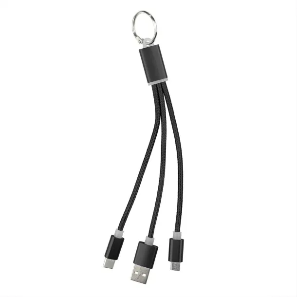  Charging cable, keyring Crna