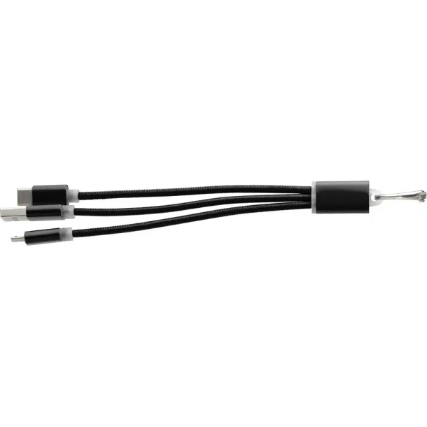  Kabel za punjenje s privjeskom Crna
