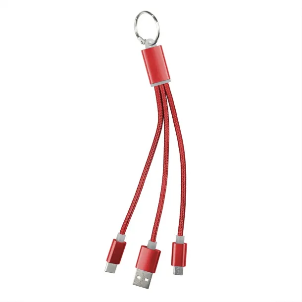  Charging cable, keyring Crvena