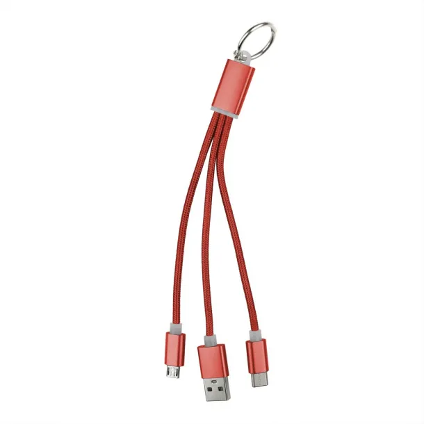  Charging cable, keyring Crvena