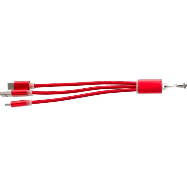  Kabel za punjenje s privjeskom Crvena
