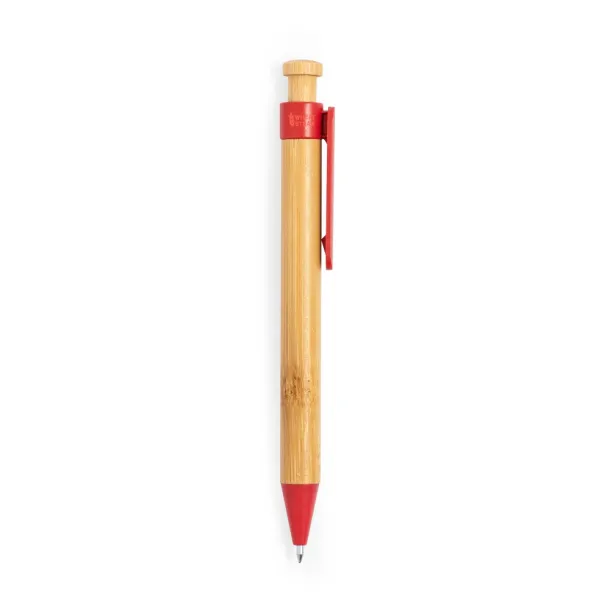  Bamboo ball pen Crvena