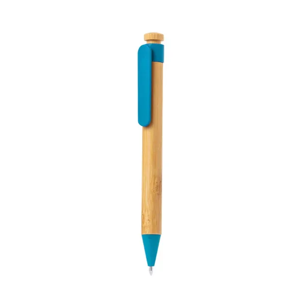  Bamboo ball pen Plava