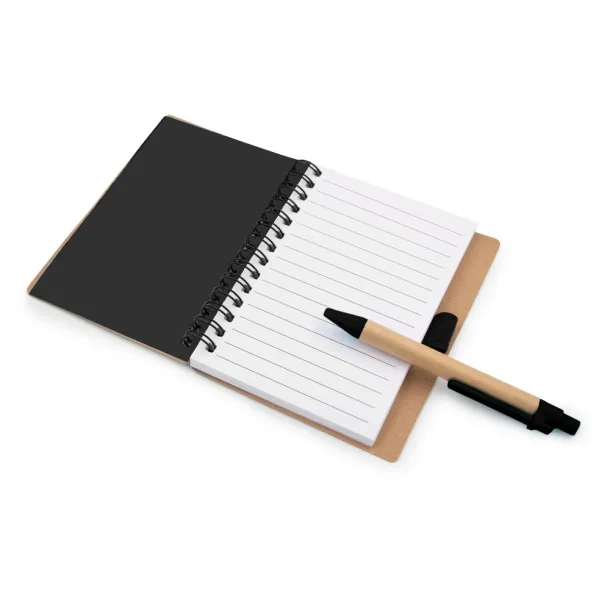  Notebook approx. B7 "smiling face" with ball pen Crna