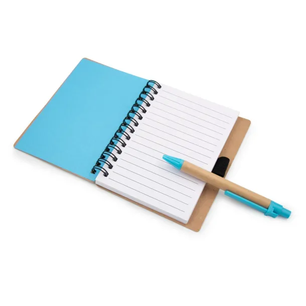  Notebook approx. B7 "smiling face" with ball pen Plava