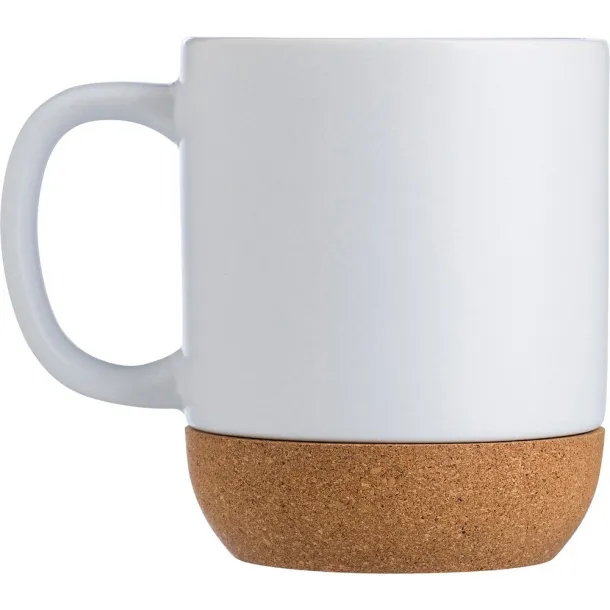  Keramička šalica s plutom, 420 ml Bijela