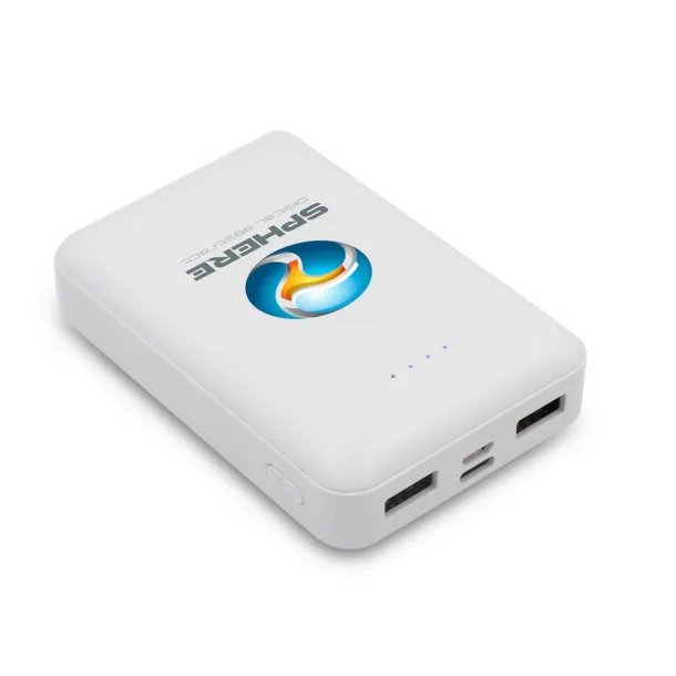  Prijenosna baterija 10 000 mAh Bijela