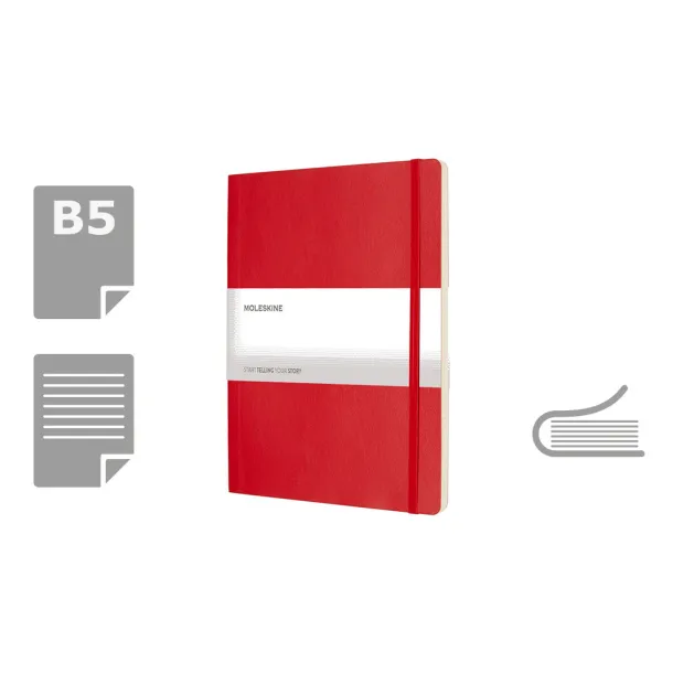  MOLESKINE Notebook approx. A4 Crvena