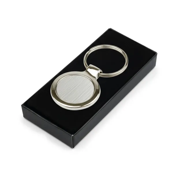  Round keyring silver