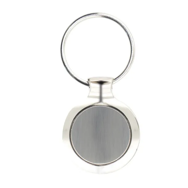  Round keyring silver