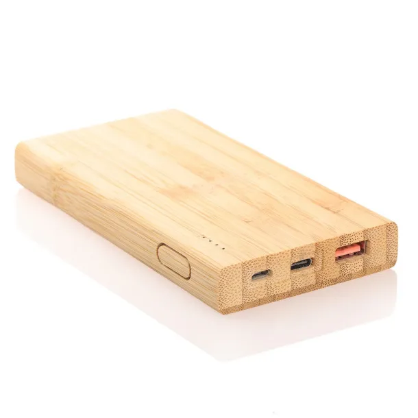  B'RIGHT prijenosna baterija od bambusa, 8 000 mAh wood