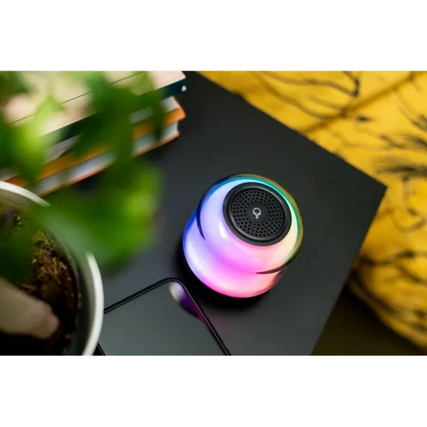Seamus 5W bežični zvučnik s RGB svjetlom Crna