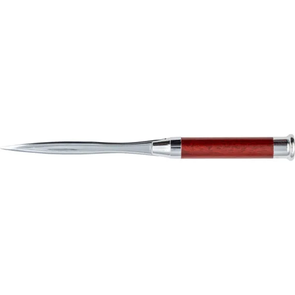  Writing set, ball pen, fountain pen and letter opener wood
