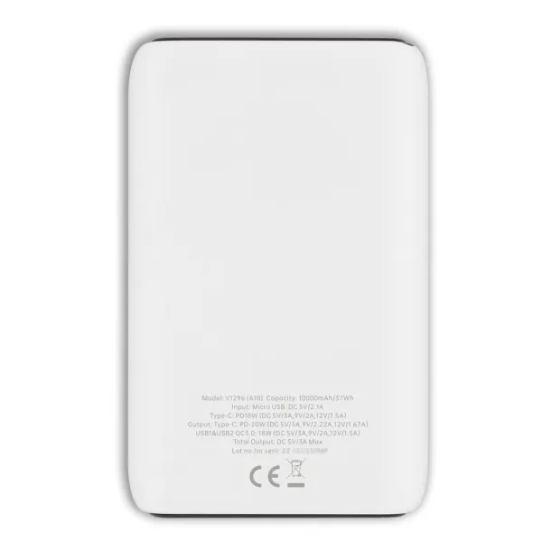 Dashonte Prijenosna baterija, 10.000 mAh Bijela