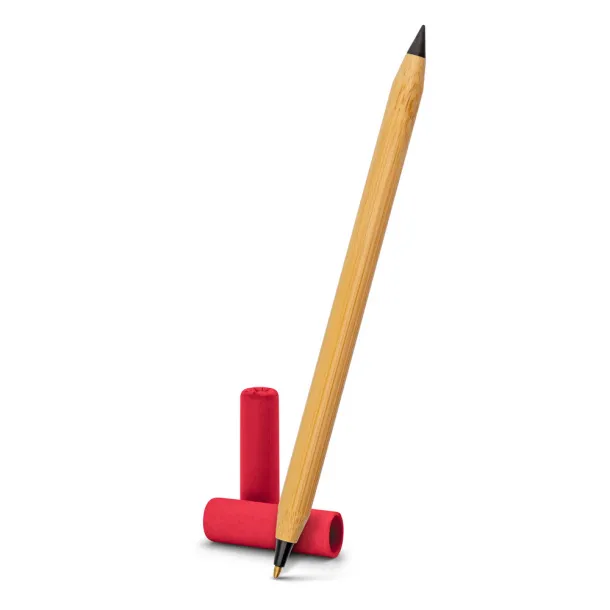 Mikayla Bamboo ball pen 2 in 1, "infinity" pencil Crvena