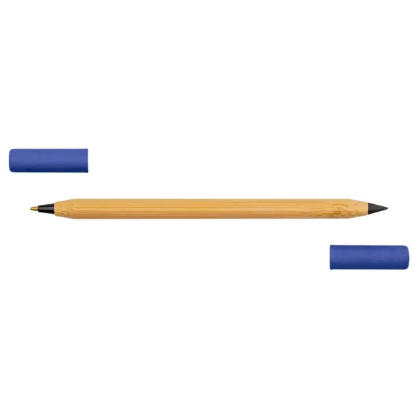 Mikayla Bamboo ball pen 2 in 1, "infinity" pencil Plava