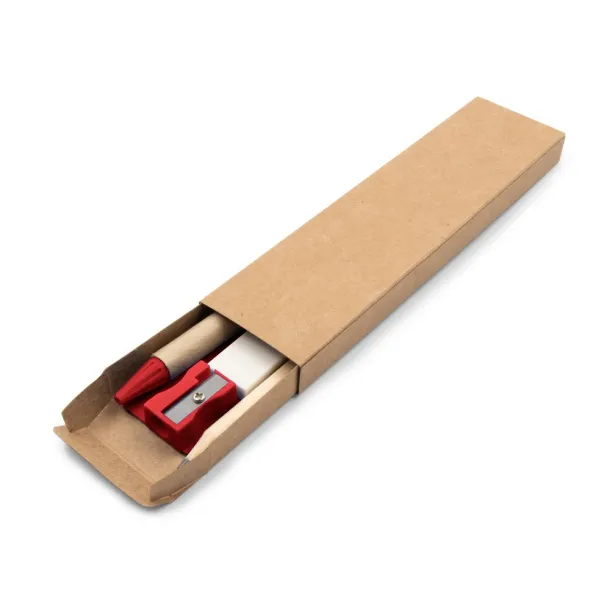  School set, pencil case Crvena
