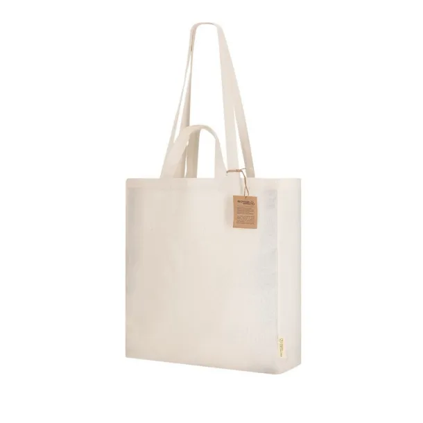  Torba za kupovinu od recikliranog pamuka - 140 g/m² beige