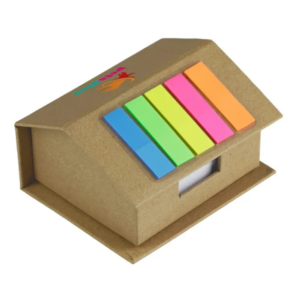  Memo holder "house", notebook, sticky notes Neutral