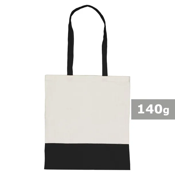  Cotton shopping bag, 140 g/m2 Crna