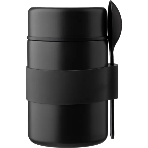  Food container 460 ml with spoon Crna