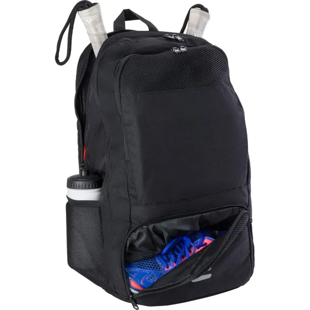  RPET sportski ruksak za 15" laptop i rekete Crna