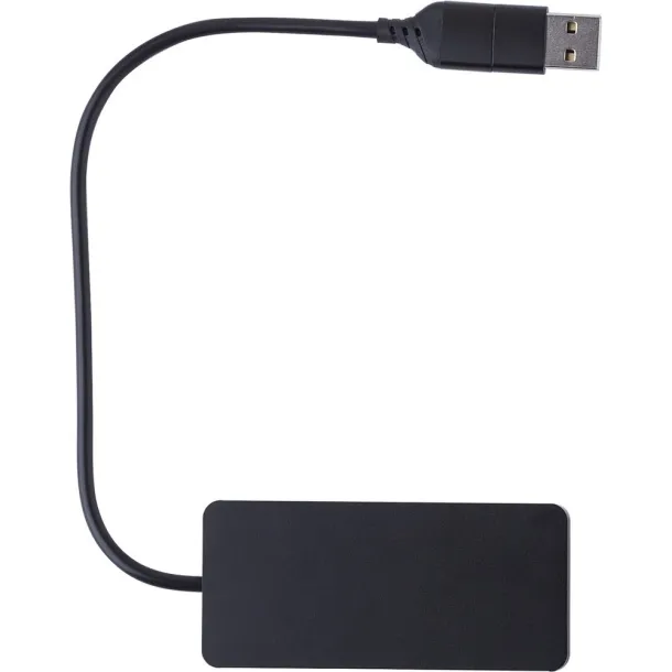  USB and USB type C hub Crna