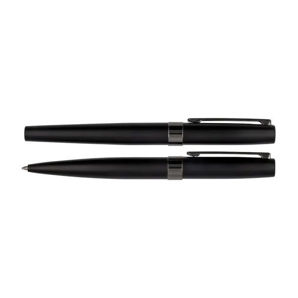 Mauro Conti writing set, ball pen and roller ball pen Crna