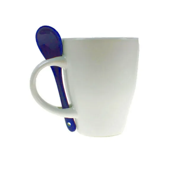  Keramička šalica 300 ml sa žlicom Mornarski plava