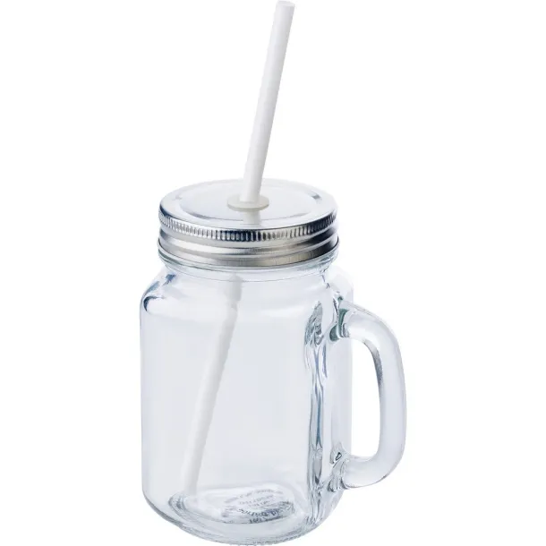  Staklenka za piće sa slamkom, 480 ml Neutral