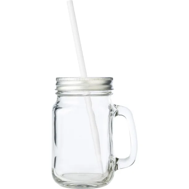  Staklenka za piće sa slamkom, 480 ml Neutral