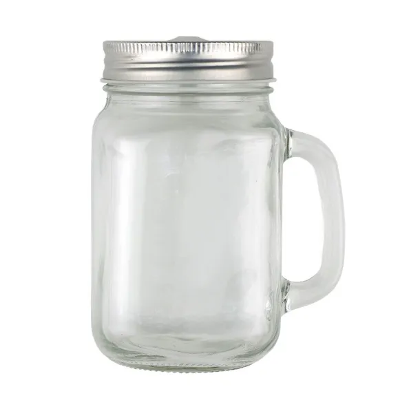  Drinking jar 480 ml with straw Neutral