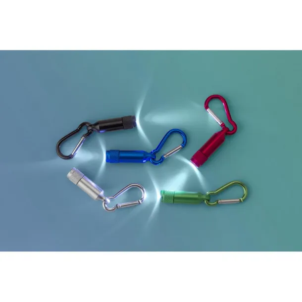  Mini torch 1 LED with carabiner Plava