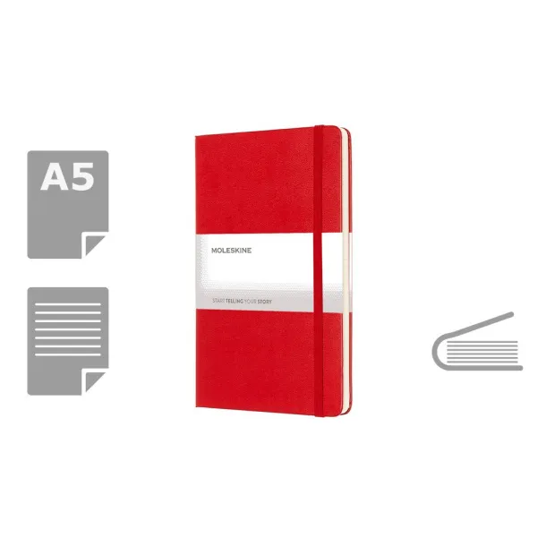  MOLESKINE Notebook approx. A5 Crvena